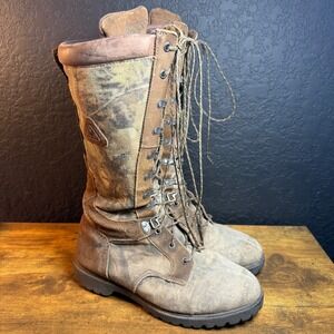 Rocky Low Country 9.5 MW Waterproof Snake Boots Camo Hunting Boots Leather Nylon
